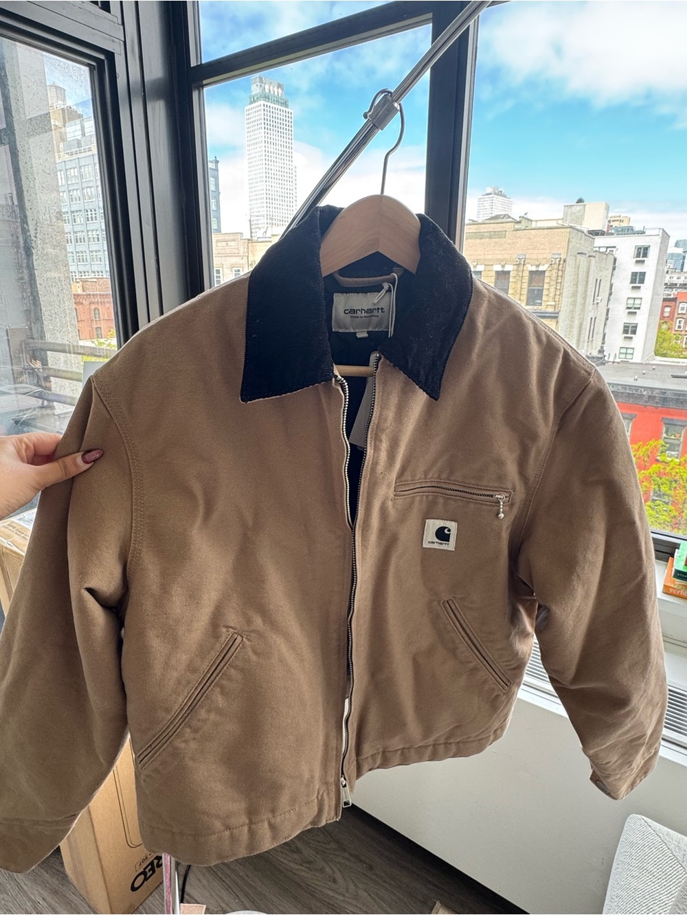 Carhartt OG Detroit Jacket Women’s in Peanut/Black